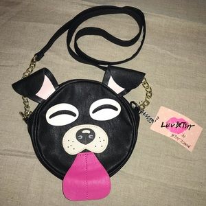 BETSEY JOHNSON Dog Head Small Cross Body Purse NWT
